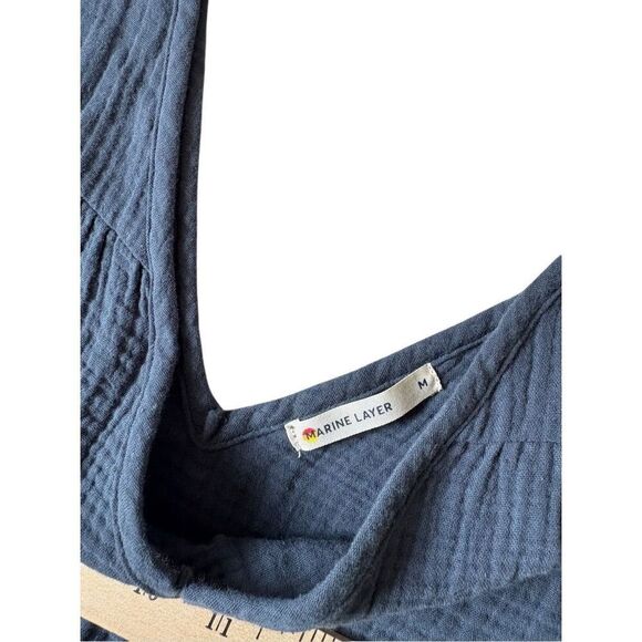 Marine Layer Corinne Maxi Dress Size M Colorblock White Gray Sleeveless - Picture 4 of 8